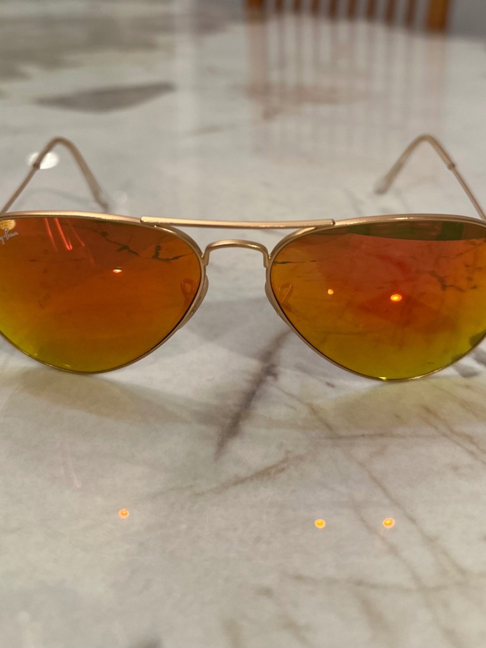 Ray Ban Pink Orange sunglasses aviator